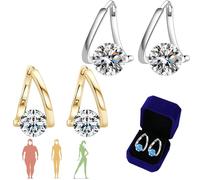 Lymphvity Magne Therapy Germanium Earrings, Magnetic Earrings for Men, Lymphvity Magnetic Therapy Earrings, A Small Daily Habit You Can Wear (2Pcs-B)