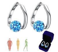 Lymphvity Magne Therapy Germanium Earrings, Magnetic Earrings for Men, Lymphvity Magnetic Therapy Earrings, A Small Daily Habit You Can Wear (Blue)