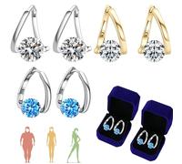 Lymphvity Magne Therapy Germanium Earrings, Magnetic Earrings for Men, Lymphvity Magnetic Therapy Earrings, A Small Daily Habit You Can Wear (3Pcs)