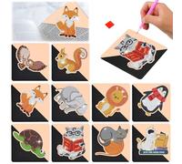 Lymshine 5D Diamond Painting Animal Pack of 10 Personalised Bookmarks for Girls, Boys and Adults