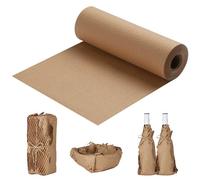 Lymshine Honeycomb Packing Paper 50m x 30cm, Brown Kraft Paper Bubble Wrap Roll, Alternative to Bubble Wrap, Moving House Essentials, Reusable Wrapping Paper for Shipping, Moving, Breakables