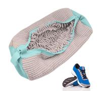 Lymshine Shoe Washing Machine Bag, 1pc Gray Laundry Shoe Bags for Washing Machine Reusable, with Hidden Zipper Design, Non-Tangle, Anti-Scratch, Protects Shoes & Machine Drum