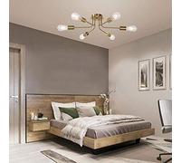 LYMSXAZOU 6-Light Ceiling Light Fitting Semi Flush Chandelier Lamp Vintage Wrought Iron Large Black Creative Lighting Fixture E27 Socket (Color : Silver) Interesting