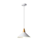LYMSXAZOU American Style White Color Iron Anti-Rust Ceiling Hanging Light,Natural Wood Art Interior Pendant Lamp,40in Adjustable Rope Light Fixtures,for Living Room, Bedroom Star of