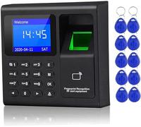 LYMSXAZOU Biometric Fingerprint Time Clock for Small Businesses - No Monthly Fees, Automatic Reporting, Office Punch Machine Employee Attendance Ting