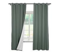 LYMSXAZOU Blackout Jadeite Curtains 96" Drop Solid Thermal Insulated Panels for Bedroom Patio Sliding Glass Door 84" W x L 1 Panel