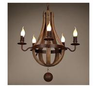 LYMSXAZOU Chandeliers Crystal Ceiling Lights Vintage Decoration Retro Wood Light Fixture Of Living Room Bedroom Loft Home American Country Rural Candle,For