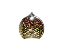 LYMSXAZOU Colorful 3D Fireworks Glass Pendant Lamp - Creative Minimalist Modern Chandelier, Ideal for Loft, Home Office, Restaurant, Dining Room, Unique Decorative Lighting Fixture