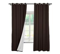 LYMSXAZOU Extra Wide Brown Blackout Curtains 84 Inch Drop Thermal Insulated Solid Window Treatment Drapes for Bedroom Patio Sliding Glass Door 100W x 84L 1 Panel