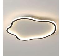 LYMSXAZOU Flush Mount Ceiling Light Ultra-Thin 1.9'' Flat LED Fixture, 19.3" Unique Cloud Shape Acrylic Lamp Shade Black Light, Adjustable Warm Fixture for Hallway, Dining