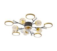 LYMSXAZOU Full Star Bedroom Fan Light Ceiling Intelligent Inverter Electric Lights