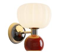 LYMSXAZOU Home Decor Wall Lamps Iron Material Sconce Lightings Modern Soft Style Pumpkin Shape Bedroom Lustres Red