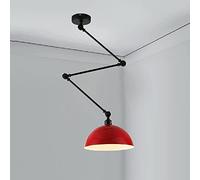 LYMSXAZOU Industrial Nordic Pendant Chandelier ，Spotlight Ceiling Mount Fixture - Rise And Fall Metal Spring Wall Light, 9 Colour Lamp Shade For Coffee Bar Store Loft Dining Room