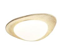 LYMSXAZOU Japanese Style Geometry Ceiling Light Yellow Travertine LED Fixture with Acrylic Shade for Dining Room 3CCT Wabi Sabi Art Lighting Laundry Hall Entryway Closet Bathroom - 18.1in