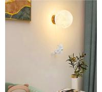 LYMSXAZOU LED Indoor Wall Lights Modern Creative Astronaut Night Light Moon Sconce Kids Room Decor Lamps Bedside Lamp for Nursery Baby Gift Bedroom Living Hallway (25cm)