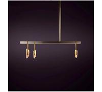 LYMSXAZOU Light Fittings Ceilings Living Room Chandelier Modern Luxury Long All Copper Pendantcrystalfixture Over Table Office Decor,Modern