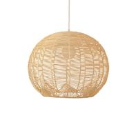 LYMSXAZOU Lighting Globe Woven Pendant Light for Kitchen Island Sink Farmhouse Creative Rattan Chandelier Lantern Fixture Modern Sphere Hanging Dining Room Coffee Shop Hotel Banquet Hall
