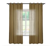 LYMSXAZOU Linen Curtains for Bedroom Light Filtering Drapes with Nickle Grommet Decorative Window Treatment Living Room and Office Prairie Sand 72W x 102L 1 Panel