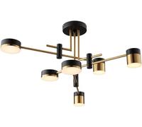 LYMSXAZOU Modern Ceiling Light Fitting Vintage Irregular Black Lights Semi-Flush Mount Chandeliers Lamp for Restaut Living Bed Kitchen and Dining Room,6 Heads