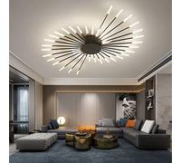 LYMSXAZOU Modern Ceiling Light LED Lamp Fireworks Design Chandelier Creativity Bedroom Living Room Wall Reception Hall Office Children's Indoor Lighting Decorative Lights (Black,42 Heads)