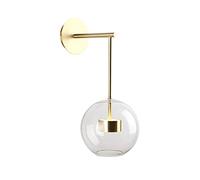 LYMSXAZOU Modern LED Wall Light Galss Ball Lampshade Nordic Lights Indoor Bedside Sconces Decor for Living Room Bedrooms Hallway Hotel Bathroom,Gold