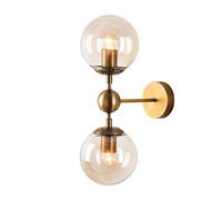 LYMSXAZOU Modern Wall Lights Magic Beans Transparent Glass Lampshade Mid Century Globe Sconce E27 Nordic Creative Lamp for Bedroom Hallway Living Room Vanity Kitchen (SIngle head)