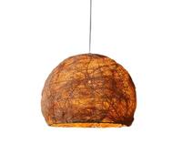 LYMSXAZOU Natural Rattan Lighting Fixture Retro Creative Restaurant Pendant Light with Adjustable Suspension Line Bohemian Weaving Lamp Personalized Chandelier