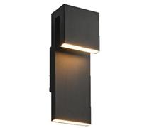 LYMSXAZOU Outdoor Waterproof Led Wall Sconce Lamp Aluminum Brief for Courtyard Modern Square with Double Light