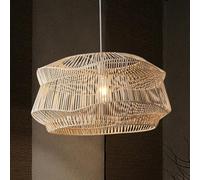 LYMSXAZOU Pendant Light Bamboo Lantern Height Adjustable Creative Rattan Chandelier Hanging Farmhouse Boho Lighting for Dining Room, Kitchen Island, Living Bedroom