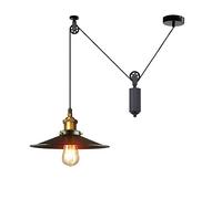 LYMSXAZOU Split Pulley Pendant Chandelier Rise Fall Retractable Cable Fixture Ceiling Mount with Lamp Shade, Barn Navigation Industrial Lighting Light for Club Bar Counter Bathroom Basement