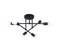 LYMSXAZOU Vintage Ceiling Light Fixture 6-Light Chandelier Lamp E27 Socket Semi-Flush for Living Room Bedroom Dining Balcony Restaurant Shop Bar Interesting