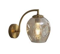 LYMSXAZOU Vintage Wall Lights Indoor Creative Sconce Lighting Fixtures Glass Shade E27 Base Nordic Bedside Lamps for Bedroom Living Room Dining Rooms Study Loft (Blue)