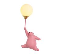LYMSXAZOU Wall Lamp Cute Bear Shape Resin Base Art Deco Sconce Lights Indoor 3D Moon Acrylic Shade Creative Light for Bedroom Corridor Living Room (Blue,Right Hand)