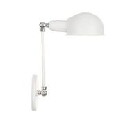 LYMSXAZOU Wall Lights Adjustable Swing Long Arm Light Sconce Fixture Double Head E27 Socket Wrought Iron Lamp for Bedrooms Kitchen Cafe Bar Living Room Loft(White)