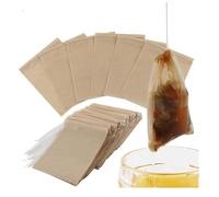 LYMYBETY 300Pcs Tea Infuser Bags Disposable Tea Bags 100% Natural Wood Pulp Paper Material for Loose Tea Cotton Drawstring Individually Wrapped Tea Bags (Wood Pulp Tea Bags, 300pcs 2.36 * 3.15 inch)