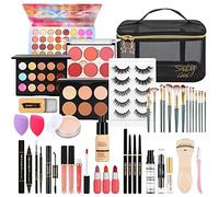 LYMYBETY Makeup Set, Cosmetic Make Up Starter Kit With Storage Bag Portable Travel Make Up Palette Eyeshadow Foundation Lip Gloss for Teenage & Adults (Style C)