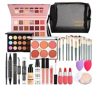 LYMYBETY Makeup Set, Cosmetic Make Up Starter Kit With Storage Bag Portable Travel Make Up Palette Eyeshadow Foundation Lip Gloss for Teenage & Adults (Style B)