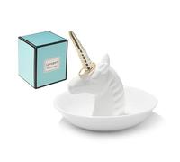 Lynagert Unicorn Ring Holder Ceramic Jewelry Holder Dish Trinket Tray For Rings Earrings Trinkets Organizer, Christmas Birthday Bridesmaid Gifts for Women