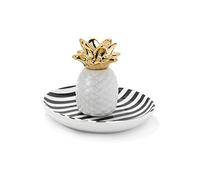 Lynagert White Pineapple Ring Holder for Jewelry, Ceramic Jewelry Holder Dish Trinket Tray For Rings Earrings Necklace Organizer, Christmas Birthday Bridesmaid Gifts for Women mother Friends