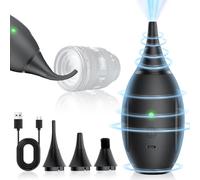 LYNCA Electronic Air Blower Portable Rechargeable,Electric Air Duster,Cordless Air Dusters,Compatible for Camera, Lens, Drone Air Cleaning Kit,Compressed Air Duster,Mini Cordless Air Blower（Black）