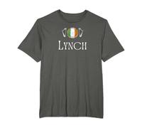 Lynch Surname Irish Family Name Heraldic Flag Harp T-Shirt