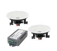 Lyndahl CS200P Set with 2 or 4 Speakers Including Bluetooth Amplifier, Built-in Speaker, Bluetooth, Ceiling Speaker with Aux-in, Bluetooth Speaker with 2 Speakers
