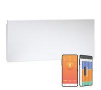 Lyndo WiFi Electric Panel Heater/Convector Radiator, Wall Mounted, Splash Proof, With Timer, Thermostat, Voice Control, Modern (White, 2500W)