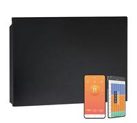 Lyndo WiFi Electric Panel Heater/Convector Radiatot, Wall Mounted, Splash Proof, With Timer, Thermostat, Voice Control, Modern (Black, 1250W)