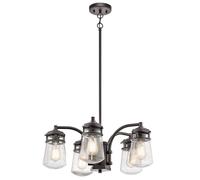Lyndon 5 Light Outdoor Chandelier Pendant Lighting Bronze IP44 E27 Netlighting Bronze One Size