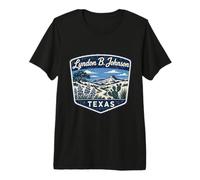 Lyndon B Johnson Texas Vintage Landscape Bluebonnet Cactus Premium T-Shirt