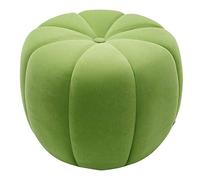 LYNEFOIN Sturdy Footstool Round Velvet Ottoman Living Room Bedroom Pumpkin Cute Children'S Chair Pink 55 * 55 * 40Cm