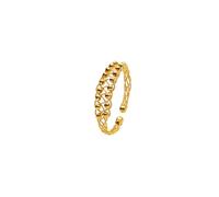 LYNEST Men's and women's accessories A set of brass gold-plated beaded open-ended bracelets for European and American women's dating in Dubai Anniversary, Halloween, Christmas, Birthday Gifts