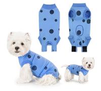Lyneun Dog Recovery Suit, Dog Surgical Suit After Neutering, Recovery Suit Dog After Surgery, Soft Adjustable Dog Surgical Vest, Post Op Dog Recovery Suit For Allergies, Wound Protection (Blue, XL)