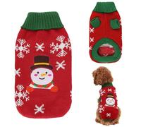 Lyneun Soft Warm Striped Puppy Pullover for Small Dog - Christmas Winter Sweater Coat